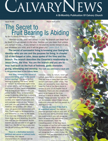 The Secret to Fruit Bearing is Abiding 