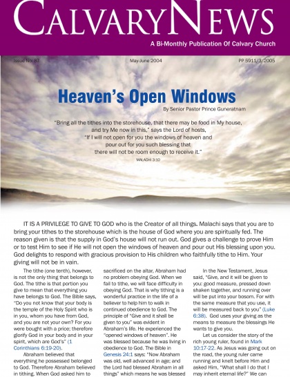 Heaven's Open Windows